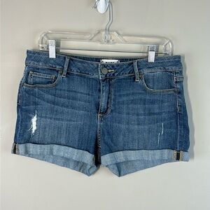 Paige Distressed Jimmy Jimmy Low Rise Rolled Hem Jean Shoes Size 29